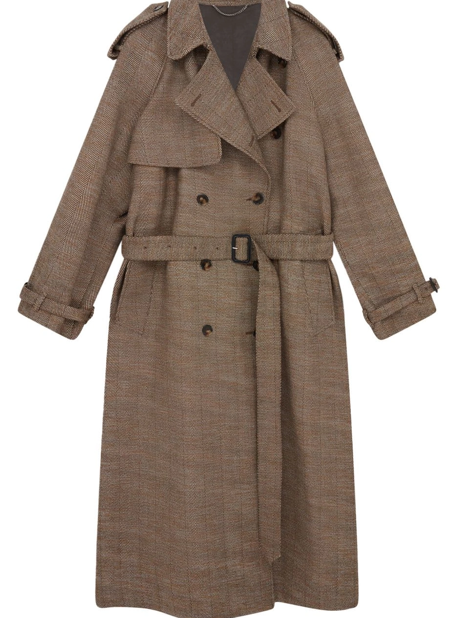 Affordable Stella Women herringbone McCartney wool trench coat 0426